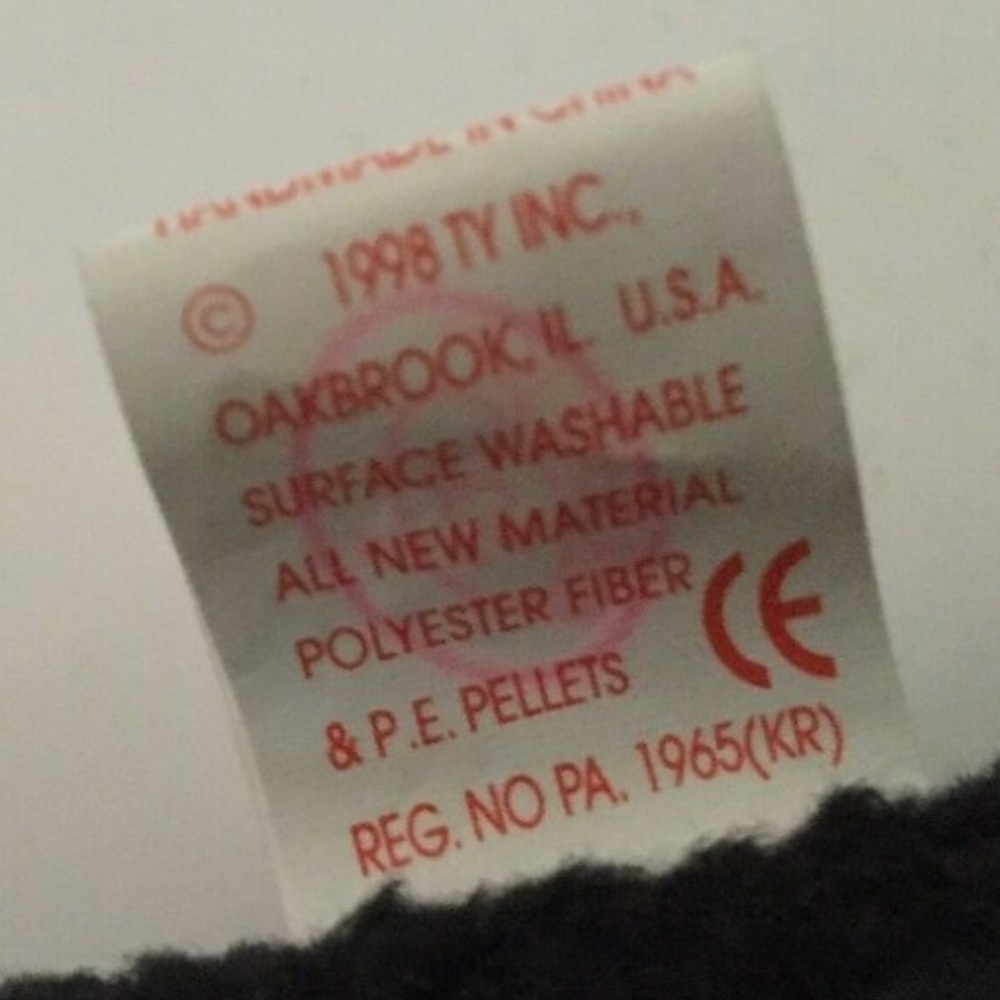 TY Beanie Baby Gigi the Poodle was born with Errors in 1997. See desc. pictures! - Picture 6 of 6